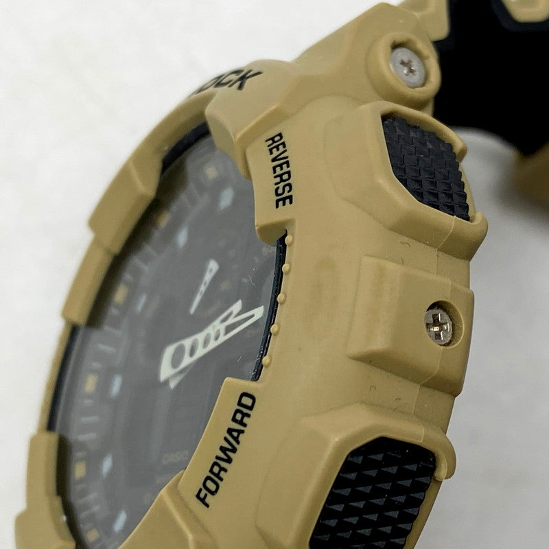 【中古品】【メンズ/レディース】 G-SHOCK ジーショック ANALOG-DIGITAL WATCH GA-100L アナログ デジタル 腕時計 196-250511-as-29-izu カラー：ベージュ系×ブラック 万代Net店