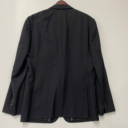 【中古品】【メンズ】 WOOL STRIPE TAILORED JACKET ウール ストライプ テーラード ジャケット 日本製 141-250614-as-11-izu サイズ：L カラー：ブラック 万代Net店