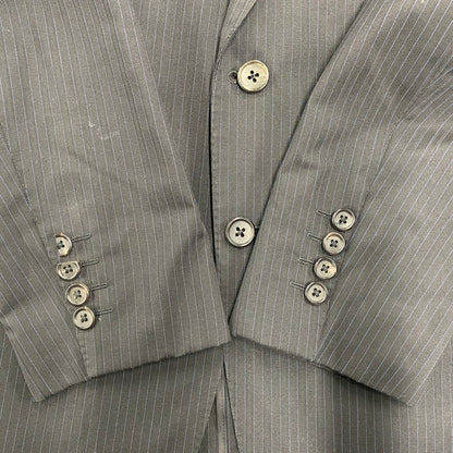 【中古品】【メンズ】 WOOL STRIPE TAILORED JACKET ウール ストライプ テーラード ジャケット 日本製 141-250614-as-11-izu サイズ：L カラー：ブラック 万代Net店