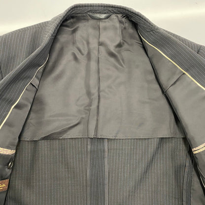 【中古品】【メンズ】 WOOL STRIPE TAILORED JACKET ウール ストライプ テーラード ジャケット 日本製 141-250614-as-11-izu サイズ：L カラー：ブラック 万代Net店