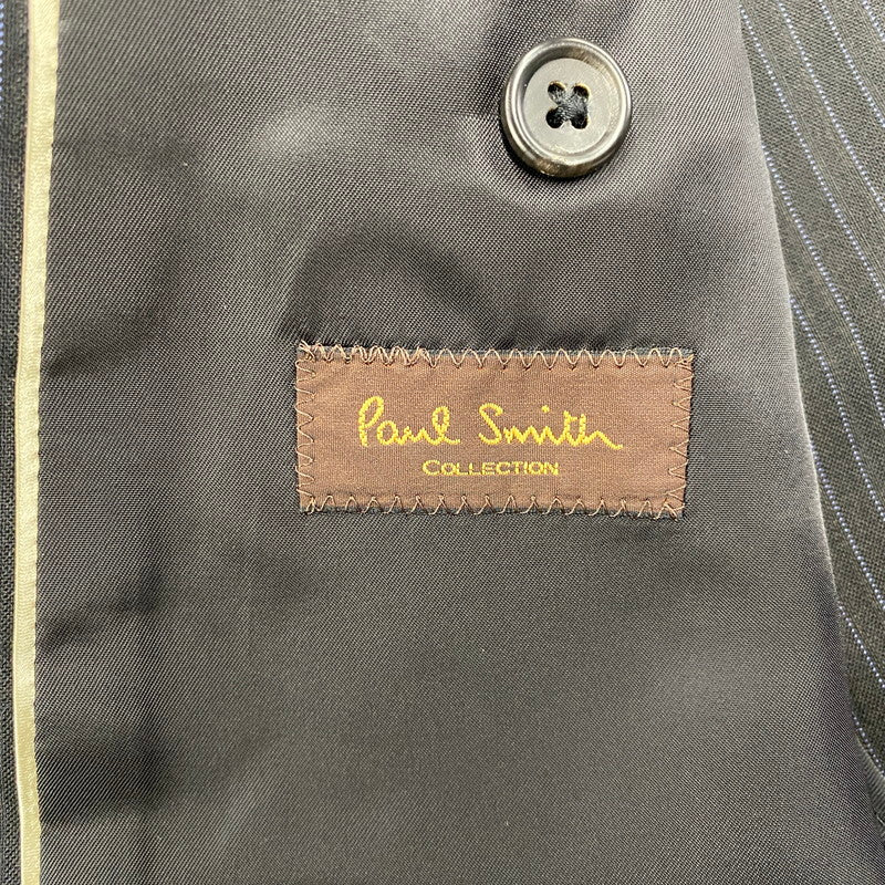 【中古品】【メンズ】 WOOL STRIPE TAILORED JACKET ウール ストライプ テーラード ジャケット 日本製 141-250614-as-11-izu サイズ：L カラー：ブラック 万代Net店