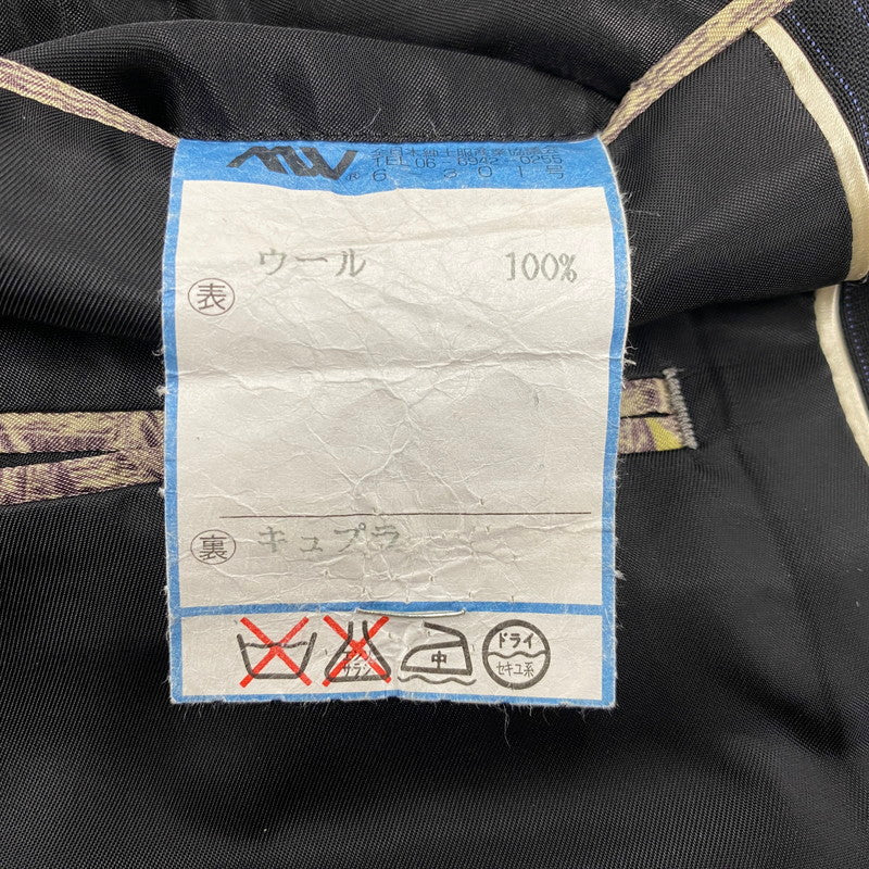 【中古品】【メンズ】 WOOL STRIPE TAILORED JACKET ウール ストライプ テーラード ジャケット 日本製 141-250614-as-11-izu サイズ：L カラー：ブラック 万代Net店