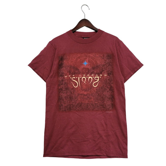 【中古品】【メンズ】 GIANT by TULTEX ジャイアントバイタルテックス DEF LEPPARD c1996 SLANG TOUR 1996 TEE Tシャツ 半袖 トップス 146-250503-as-06-izu サイズ：M カラー：レッド系 万代Net店