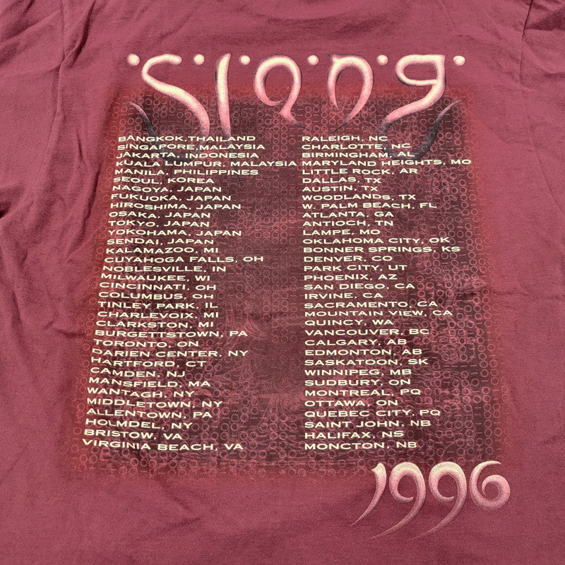 【中古品】【メンズ】 GIANT by TULTEX ジャイアントバイタルテックス DEF LEPPARD c1996 SLANG TOUR 1996 TEE Tシャツ 半袖 トップス 146-250503-as-06-izu サイズ：M カラー：レッド系 万代Net店