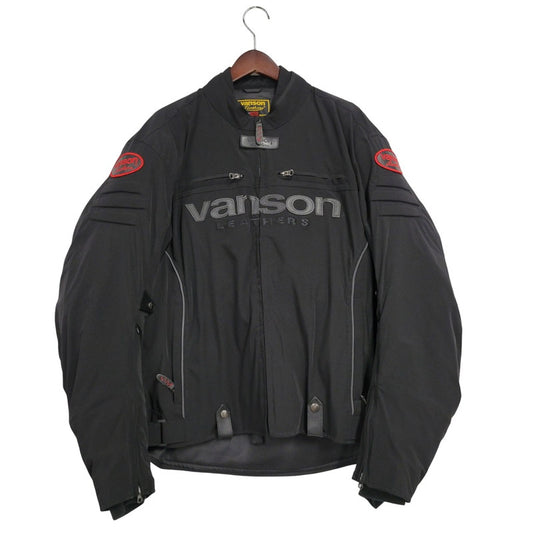 【中古品】【メンズ】 VANSON バンソン WATERPROOF PROTECTOR RIDERS JACKET VS22111W ウォータープルーフ プロテクター ライダースジャケット アウター 145-250503-as-30-izu サイズ：3XL カラー：ブラック 万代Net店
