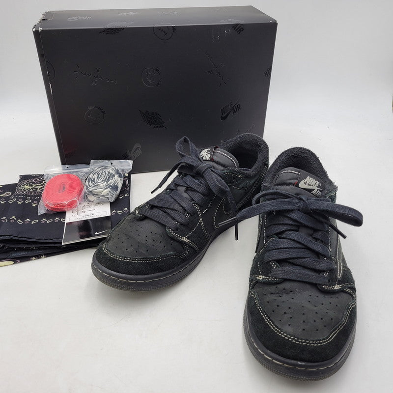 【中古品】【メンズ】 NIKE ナイキ × TRAVIS SCOTT トラヴィススコット AIR JORDAN 1 LOW OG SP DM7866-001 エアジョーダン1 ロー OG SP スニーカー シューズ 靴 160-250504-as-05-izu サイズ：26.5cm カラー：BLACK/PHANTOM BLACK 万代Net店