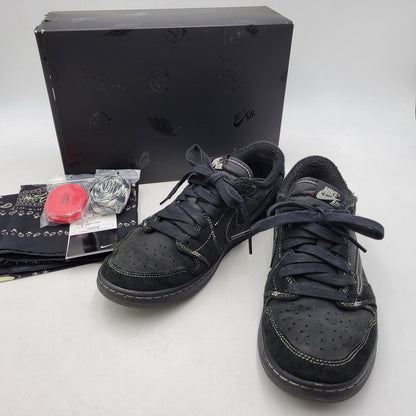 【中古品】【メンズ】 NIKE ナイキ × TRAVIS SCOTT トラヴィススコット AIR JORDAN 1 LOW OG SP DM7866-001 エアジョーダン1 ロー OG SP スニーカー シューズ 靴 160-250504-as-05-izu サイズ：26.5cm カラー：BLACK/PHANTOM BLACK 万代Net店