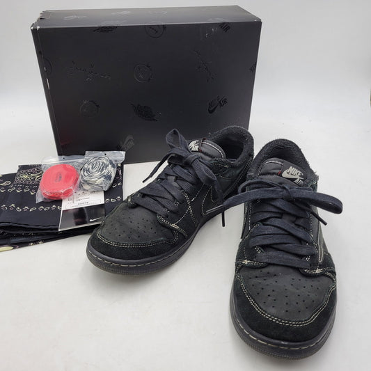 【中古品】【メンズ】 NIKE ナイキ × TRAVIS SCOTT トラヴィススコット AIR JORDAN 1 LOW OG SP DM7866-001 エアジョーダン1 ロー OG SP スニーカー シューズ 靴 160-250504-as-05-izu サイズ：26.5cm カラー：BLACK/PHANTOM BLACK 万代Net店