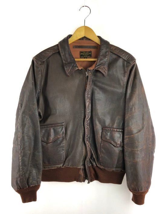 【現状渡し品】【メンズ】 AVIREX アヴィレックス TYPE A-2 HORSE LEATHER FLIGHT JACKET 6101022 タイプ A2 ホースレザー フライトジャケット アンティーク加工 アウター 145-251108-rt-09-tag サイズ：40 カラー：ブラウン 万代Net店