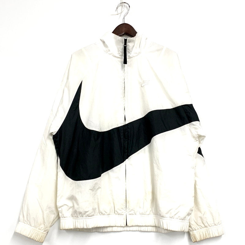 【現状渡し品】【メンズ】 NIKE ナイキ AR3133-100 HBR STMT BIG SWOOSH WOVEN JACKET ビッグスウッシュウーブンジャケット アウター 長袖 148-250525-ma-15-izu サイズ：L カラー：WHITE 万代Net店
