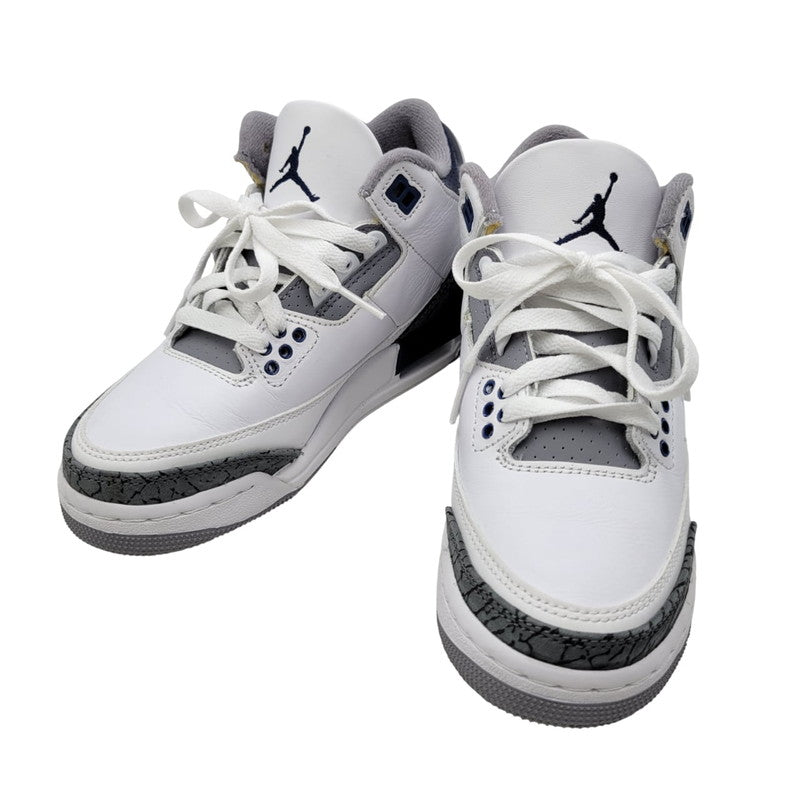 【中古品】【レディース】 NIKE ナイキ AIR JORDAN 3 RETRO GS DM0967-140 エア ジョーダン 3 レトロ GS スニーカー シューズ 靴 166-250504-as-23-izu サイズ：22.5cm カラー：WHITE/MIDNIGHT NAVY-CEMENT GREY-BLACK 万代Net店