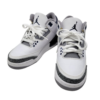 【中古品】【レディース】 NIKE ナイキ AIR JORDAN 3 RETRO GS DM0967-140 エア ジョーダン 3 レトロ GS スニーカー シューズ 靴 166-250504-as-23-izu サイズ：22.5cm カラー：WHITE/MIDNIGHT NAVY-CEMENT GREY-BLACK 万代Net店