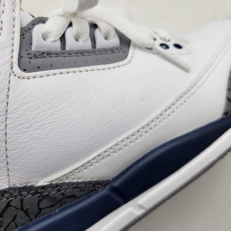 【中古品】【レディース】 NIKE ナイキ AIR JORDAN 3 RETRO GS DM0967-140 エア ジョーダン 3 レトロ GS スニーカー シューズ 靴 166-250504-as-23-izu サイズ：22.5cm カラー：WHITE/MIDNIGHT NAVY-CEMENT GREY-BLACK 万代Net店