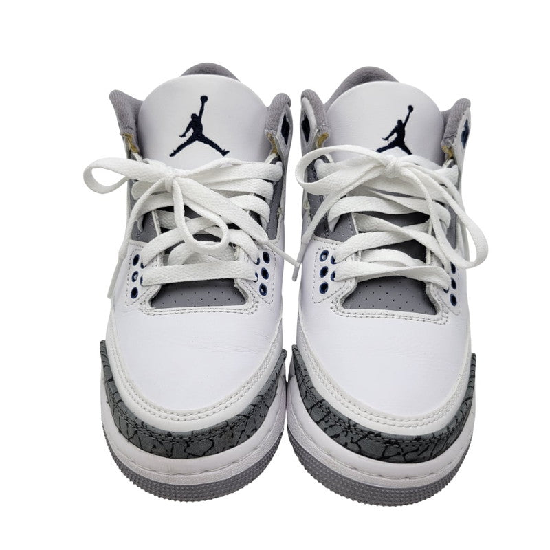 【中古品】【レディース】 NIKE ナイキ AIR JORDAN 3 RETRO GS DM0967-140 エア ジョーダン 3 レトロ GS スニーカー シューズ 靴 166-250504-as-23-izu サイズ：22.5cm カラー：WHITE/MIDNIGHT NAVY-CEMENT GREY-BLACK 万代Net店