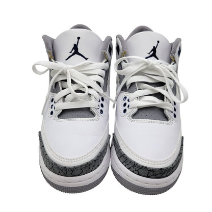 【中古品】【レディース】 NIKE ナイキ AIR JORDAN 3 RETRO GS DM0967-140 エア ジョーダン 3 レトロ GS スニーカー シューズ 靴 166-250504-as-23-izu サイズ：22.5cm カラー：WHITE/MIDNIGHT NAVY-CEMENT GREY-BLACK 万代Net店
