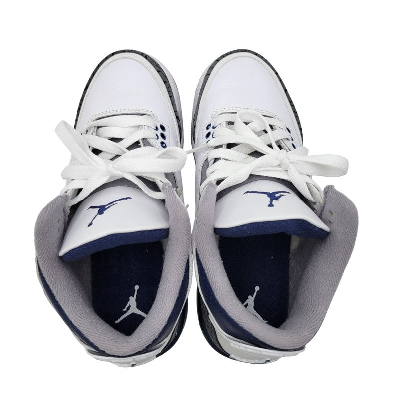 【中古品】【レディース】 NIKE ナイキ AIR JORDAN 3 RETRO GS DM0967-140 エア ジョーダン 3 レトロ GS スニーカー シューズ 靴 166-250504-as-23-izu サイズ：22.5cm カラー：WHITE/MIDNIGHT NAVY-CEMENT GREY-BLACK 万代Net店