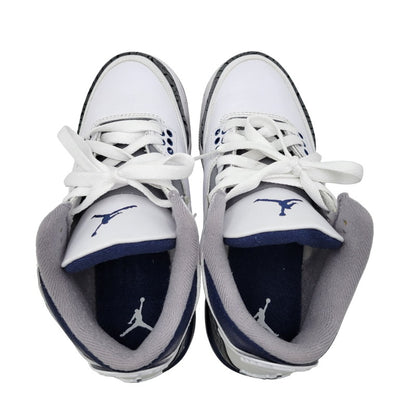 【中古品】【レディース】 NIKE ナイキ AIR JORDAN 3 RETRO GS DM0967-140 エア ジョーダン 3 レトロ GS スニーカー シューズ 靴 166-250504-as-23-izu サイズ：22.5cm カラー：WHITE/MIDNIGHT NAVY-CEMENT GREY-BLACK 万代Net店