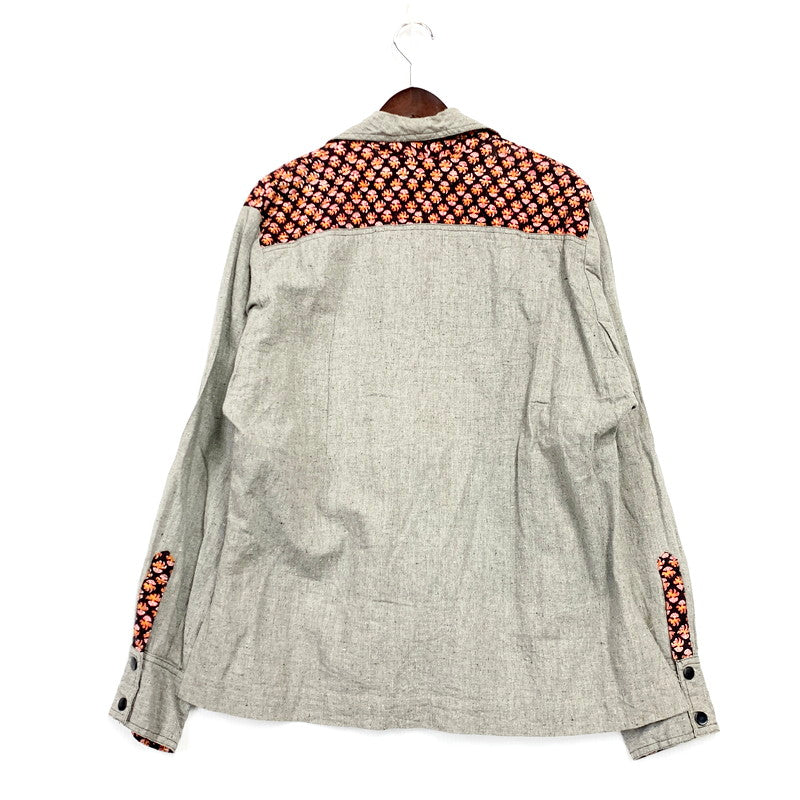 【中古品】【メンズ】 VINTAGE INDIAN COTTON PULLOVER WEATERN SHIRT ヴィンテージ プルオーバー ウエスタンシャツ 長袖 トップス 146-250505-ay-12-izu サイズ：42 カラー：グレー系 万代Net店