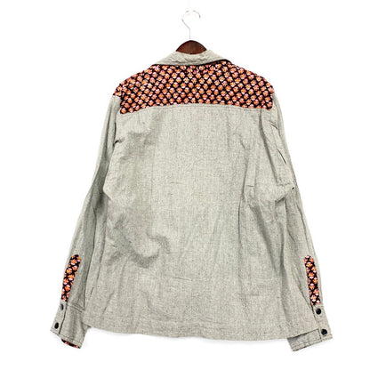 【中古品】【メンズ】 VINTAGE INDIAN COTTON PULLOVER WEATERN SHIRT ヴィンテージ プルオーバー ウエスタンシャツ 長袖 トップス 146-250505-ay-12-izu サイズ：42 カラー：グレー系 万代Net店