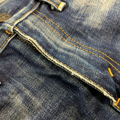 【中古品】【メンズ】 LEVI'S VINTAGE CLOTHING リーバイスビンテージクロージング BIG-E TALON ZIP DENIM PANTS 68606 デニムパンツ オレンジタブ ジーンズ ボトムス 156-250527-as-36-izu サイズ：28 カラー：インディゴ 万代Net店