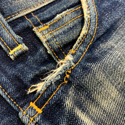 【中古品】【メンズ】 LEVI'S VINTAGE CLOTHING リーバイスビンテージクロージング BIG-E TALON ZIP DENIM PANTS 68606 デニムパンツ オレンジタブ ジーンズ ボトムス 156-250527-as-36-izu サイズ：28 カラー：インディゴ 万代Net店