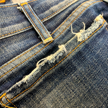 【中古品】【メンズ】 LEVI'S VINTAGE CLOTHING リーバイスビンテージクロージング BIG-E TALON ZIP DENIM PANTS 68606 デニムパンツ オレンジタブ ジーンズ ボトムス 156-250527-as-36-izu サイズ：28 カラー：インディゴ 万代Net店