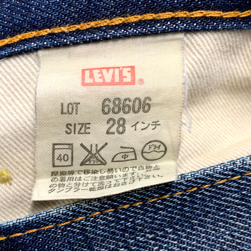 【中古品】【メンズ】 LEVI'S VINTAGE CLOTHING リーバイスビンテージクロージング BIG-E TALON ZIP DENIM PANTS 68606 デニムパンツ オレンジタブ ジーンズ ボトムス 156-250527-as-36-izu サイズ：28 カラー：インディゴ 万代Net店
