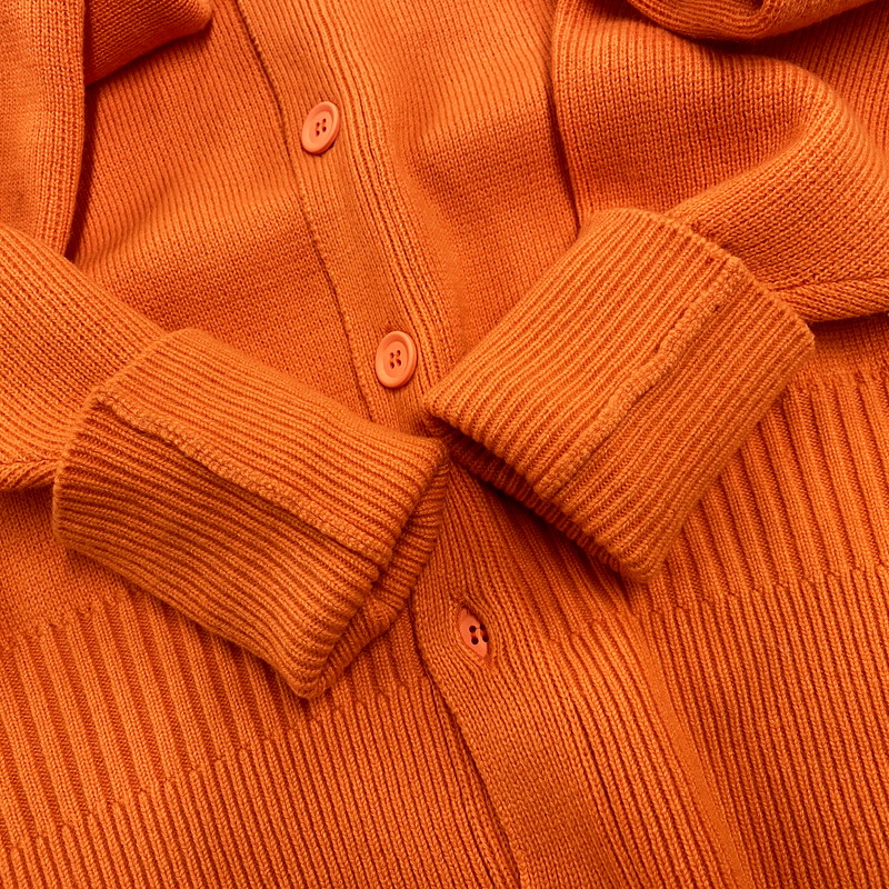【中古品】【メンズ】 CFCL シーエフシーエル WOOL MILAN CARDIGAN CF004KC106 ウール ミラノカーディガン 140-250506-as-08-izu サイズ：5 カラー：オレンジ 万代Net店