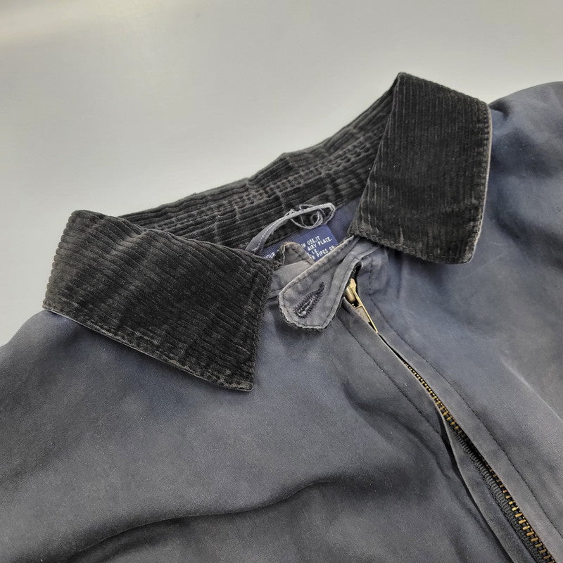 【現状渡し品】【メンズ】 90S OILED HARRINGTON JACKET オイルド ハリントン ジャケット アウター 146-251216-cs-05-izu サイズ：L カラー：ネイビー系 万代Net店