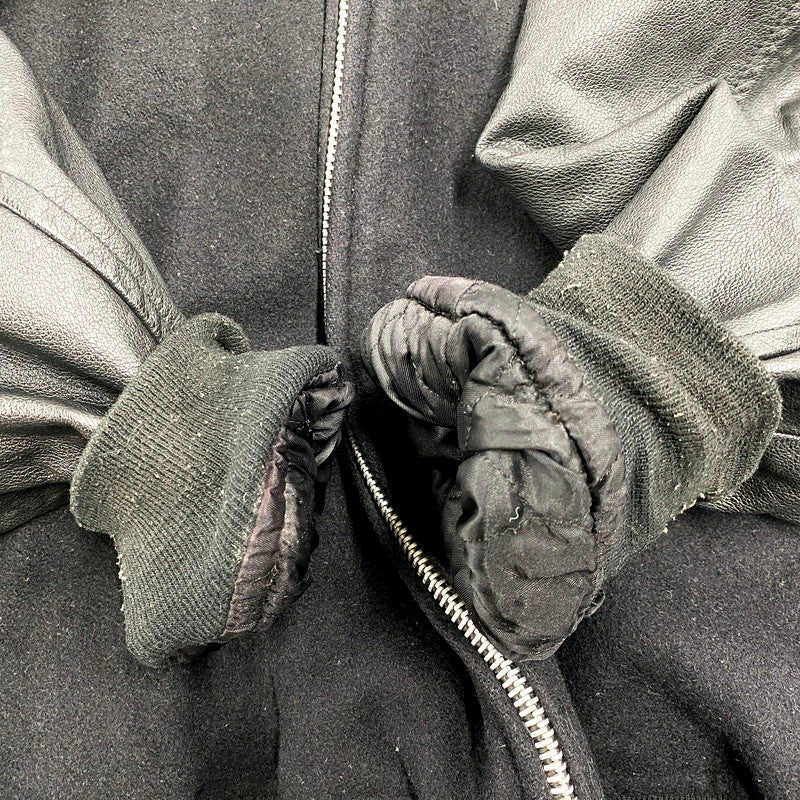 【中古品】【メンズ】 AVIREX アヴィレックス スタジアムジャケット スタジャン USA製 アウター 145-250506-as-31-izu サイズ：5X カラー：ブラック 万代Net店