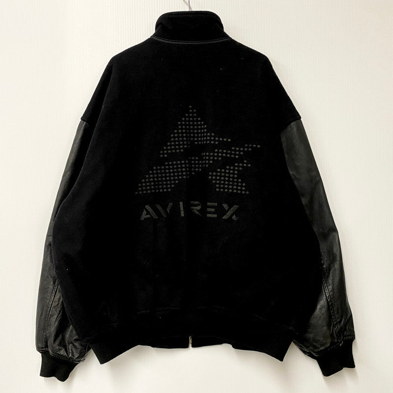 【中古品】【メンズ】 AVIREX アヴィレックス スタジアムジャケット スタジャン USA製 アウター 145-250506-as-31-izu サイズ：5X カラー：ブラック 万代Net店