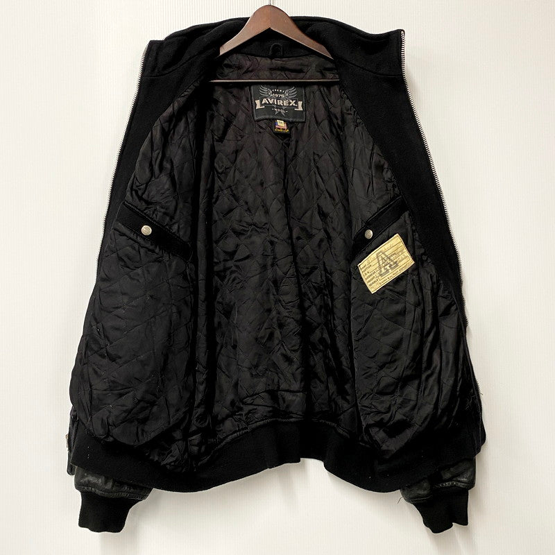 【中古品】【メンズ】 AVIREX アヴィレックス スタジアムジャケット スタジャン USA製 アウター 145-250506-as-31-izu サイズ：5X カラー：ブラック 万代Net店