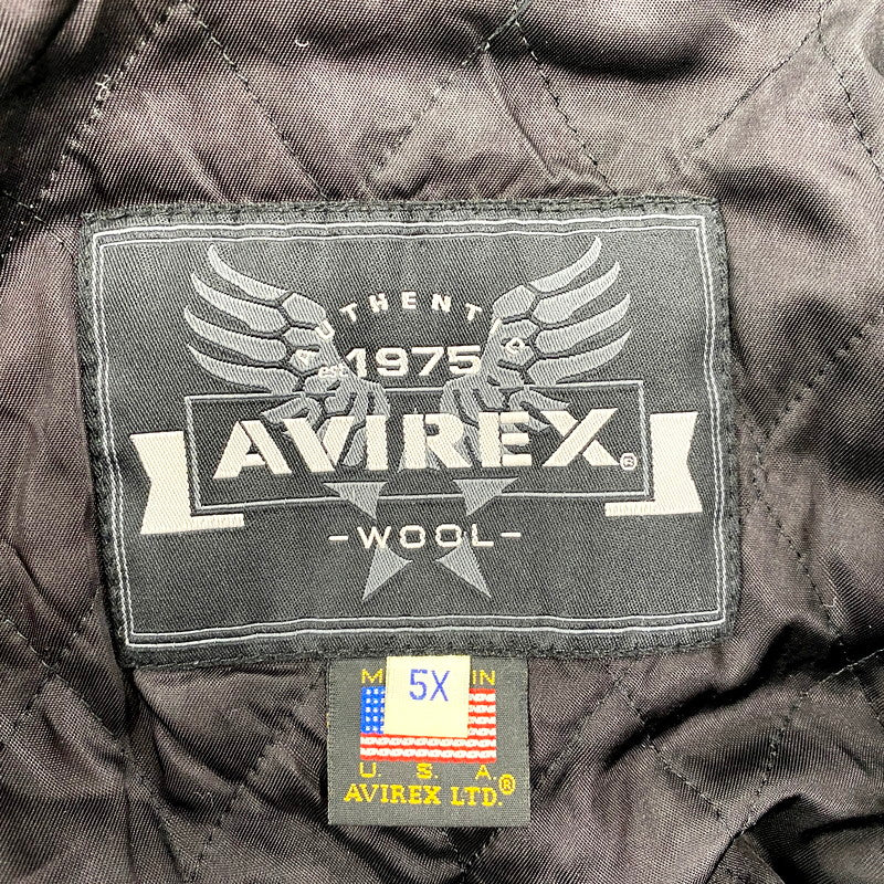 【中古品】【メンズ】 AVIREX アヴィレックス スタジアムジャケット スタジャン USA製 アウター 145-250506-as-31-izu サイズ：5X カラー：ブラック 万代Net店
