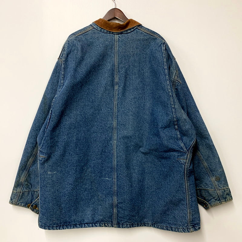 【中古品】【メンズ】 Carhartt カーハート BLANKET LINER DENIM CHORE COAT C59DST ブランケットライナー デニムチョアコート USA製 ジャケット アウター 146-250506-as-30-izu サイズ：3XL カラー：インディゴ 万代Net店