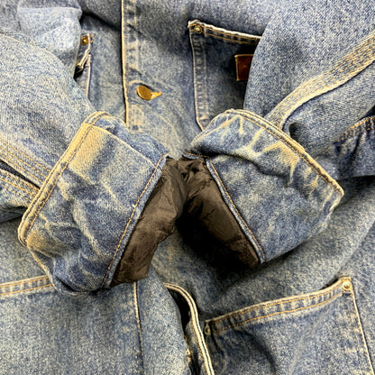 【中古品】【メンズ】 Carhartt カーハート BLANKET LINER DENIM CHORE COAT C59DST ブランケットライナー デニムチョアコート USA製 ジャケット アウター 146-250506-as-30-izu サイズ：3XL カラー：インディゴ 万代Net店