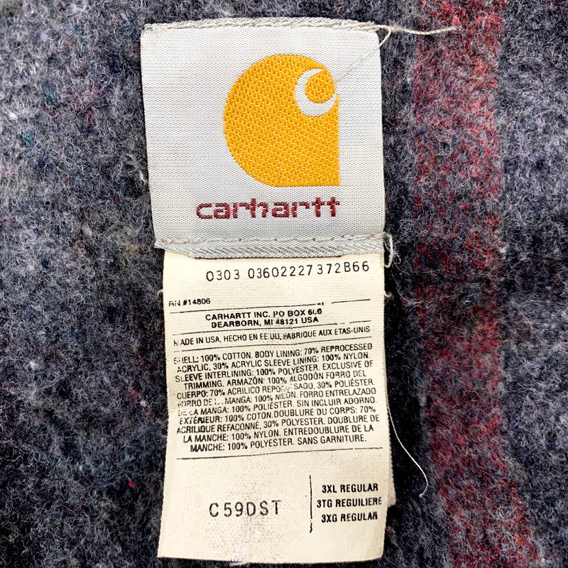 【中古品】【メンズ】 Carhartt カーハート BLANKET LINER DENIM CHORE COAT C59DST ブランケットライナー デニムチョアコート USA製 ジャケット アウター 146-250506-as-30-izu サイズ：3XL カラー：インディゴ 万代Net店