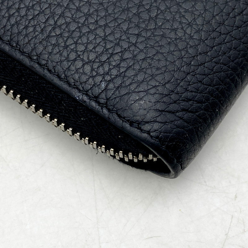 【中古品】【メンズ/レディース】 Christian Dior クリスチャンディオール 22-BO-1202 2ESBC252CDI CD ICON CALFSKIN LEATHER ROUND ZIPPER WALLET カーフスキンレザーラウンドジッパーウォレット 長財布 ロングウォレット 181-250506-ma-03-izu カラー：黒 万代Net店