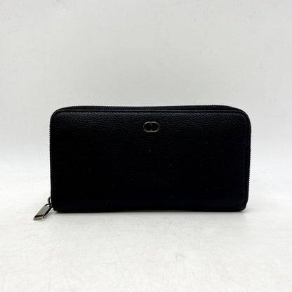 【中古品】【メンズ/レディース】 Christian Dior クリスチャンディオール 22-BO-1202 2ESBC252CDI CD ICON CALFSKIN LEATHER ROUND ZIPPER WALLET カーフスキンレザーラウンドジッパーウォレット 長財布 ロングウォレット 181-250506-ma-03-izu カラー：黒 万代Net店