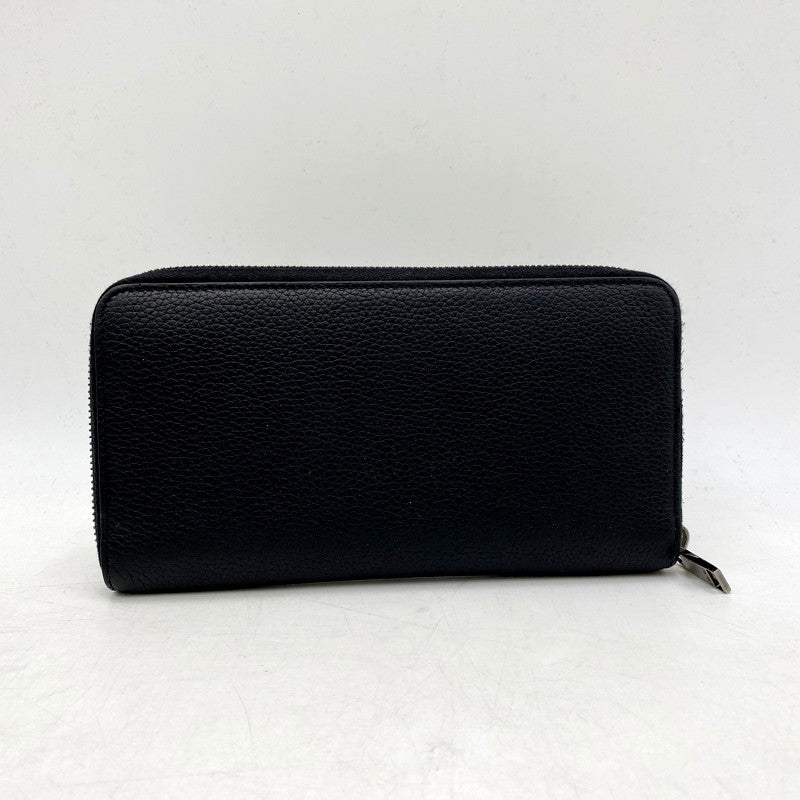 【中古品】【メンズ/レディース】 Christian Dior クリスチャンディオール 22-BO-1202 2ESBC252CDI CD ICON CALFSKIN LEATHER ROUND ZIPPER WALLET カーフスキンレザーラウンドジッパーウォレット 長財布 ロングウォレット 181-250506-ma-03-izu カラー：黒 万代Net店
