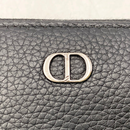 【中古品】【メンズ/レディース】 Christian Dior クリスチャンディオール 22-BO-1202 2ESBC252CDI CD ICON CALFSKIN LEATHER ROUND ZIPPER WALLET カーフスキンレザーラウンドジッパーウォレット 長財布 ロングウォレット 181-250506-ma-03-izu カラー：黒 万代Net店