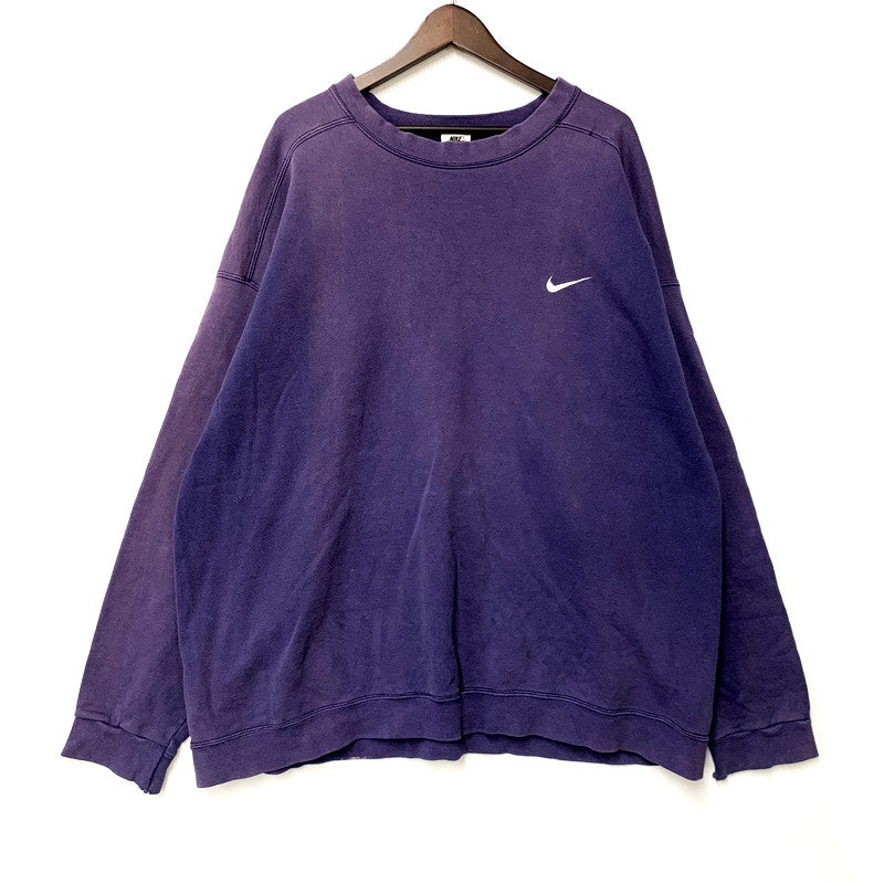 【現状渡し品】【メンズ】 OLD NIKE オールドナイキ CREWNECK SWEATSHIRT クルーネック スウェットシャツ USA製 鬼フェード 白タグ トレーナー 長袖 トップス 146-250506-as-18-izu サイズ：XXL カラー：パープル 万代Net店