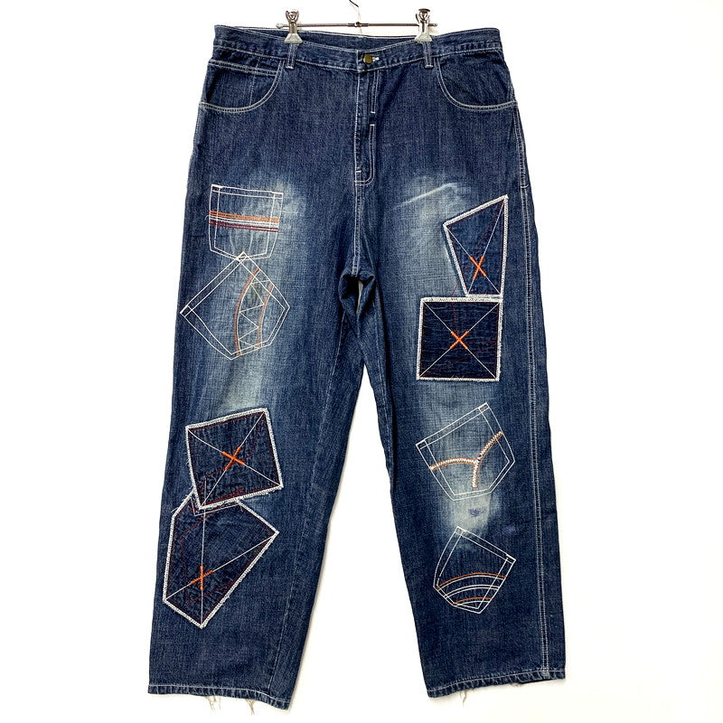 【中古品】【メンズ】 FOCUS JEANS フォーカス ジーンズ POCKET DESIGN BAGGY DENIM PANTS ポケットデザイン バギーデニムパンツ ボトムス 157-250506-as-25-izu サイズ：40 カラー：インディゴ 万代Net店