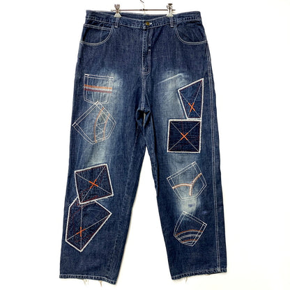 【中古品】【メンズ】 FOCUS JEANS フォーカス ジーンズ POCKET DESIGN BAGGY DENIM PANTS ポケットデザイン バギーデニムパンツ ボトムス 157-250506-as-25-izu サイズ：40 カラー：インディゴ 万代Net店
