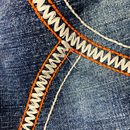 【中古品】【メンズ】 FOCUS JEANS フォーカス ジーンズ POCKET DESIGN BAGGY DENIM PANTS ポケットデザイン バギーデニムパンツ ボトムス 157-250506-as-25-izu サイズ：40 カラー：インディゴ 万代Net店