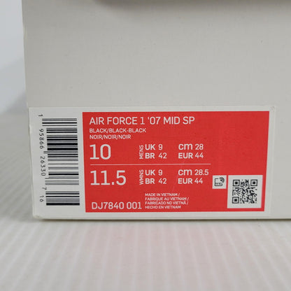 【中古品】【メンズ】 NIKE ナイキ × STUSSY ステューシー AIR FORCE 1 '07 MID SP DJ7840-001 エア フォース 1 '07 ミッド SP スニーカー シューズ 靴 160-250506-as-07-izu サイズ：28cm カラー：BLACK/BLACK-BLACK 万代Net店