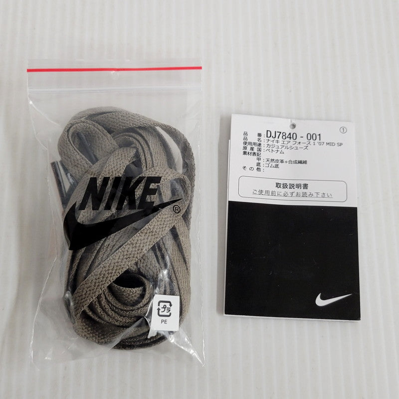 【中古品】【メンズ】 NIKE ナイキ × STUSSY ステューシー AIR FORCE 1 '07 MID SP DJ7840-001 エア フォース 1 '07 ミッド SP スニーカー シューズ 靴 160-250506-as-07-izu サイズ：28cm カラー：BLACK/BLACK-BLACK 万代Net店