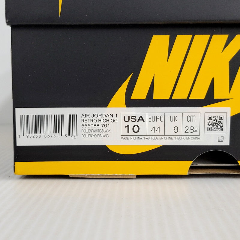 【中古品】【メンズ】 NIKE ナイキ AIR JORDAN 1 RETRO HIGH OG 555088-701 エア ジョーダン 1 レトロ ハイ OG スニーカー シューズ 靴 160-250506-as-06-izu サイズ：28cm カラー：POLLEN/WHITE-BLACK 万代Net店