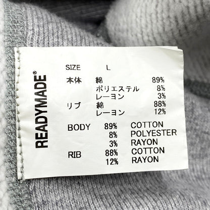 【中古品】【メンズ】 READYMADE レディメイド BIG HOODIE LOGO RE-CO-GY-00-00-285 ビッグ フーディー ロゴ パーカー 長袖 トップス 142-250506-as-11-izu サイズ：L カラー：グレー 万代Net店