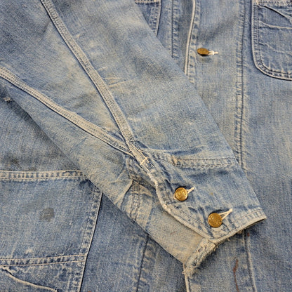 【現状渡し品】【メンズ】 Lee リー DOPE ONE BLANKET LINER DENIM COVERALLS JACKET ブランケットライナー デニムカバーオールジャケット USA製 アウター 146-250508-as-13-izu カラー：インディゴ 万代Net店