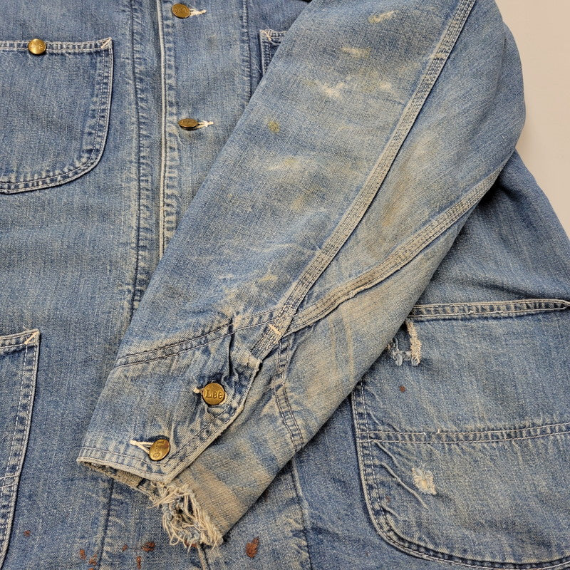 【現状渡し品】【メンズ】 Lee リー DOPE ONE BLANKET LINER DENIM COVERALLS JACKET ブランケットライナー デニムカバーオールジャケット USA製 アウター 146-250508-as-13-izu カラー：インディゴ 万代Net店